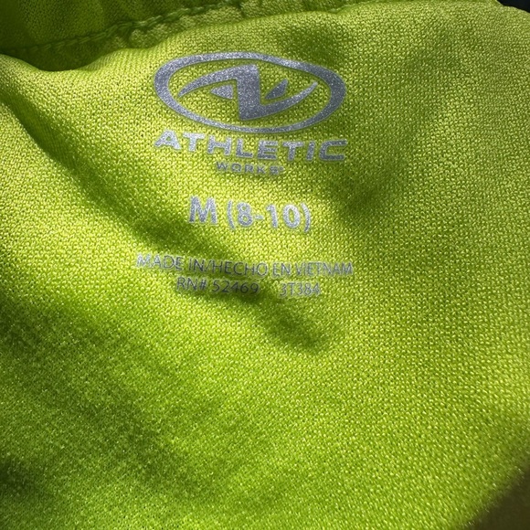 Athletic Works Women’s Running Shorts Neon Yellow Green Medium (8-10) - Picture 6 of 6